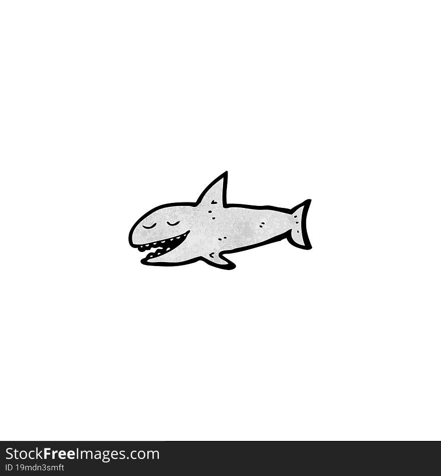 grinning cartoon shark