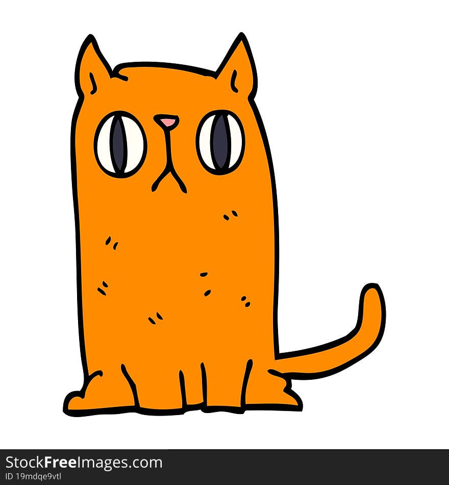 cartoon doodle funny cat