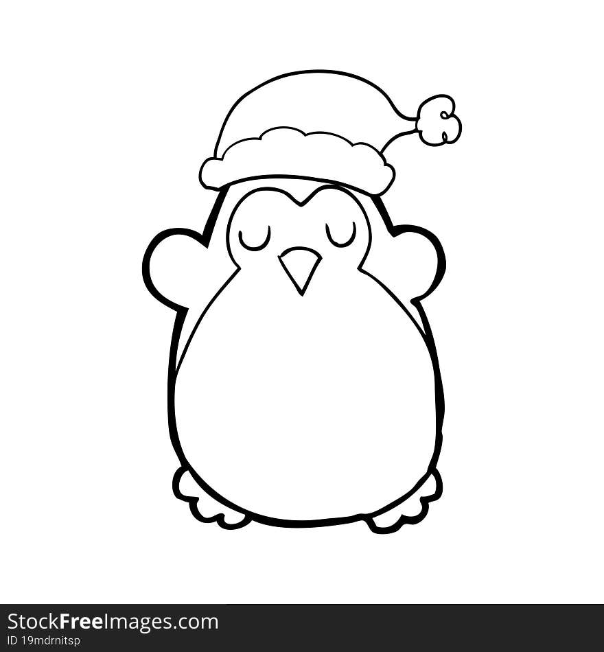 cute christmas penguin