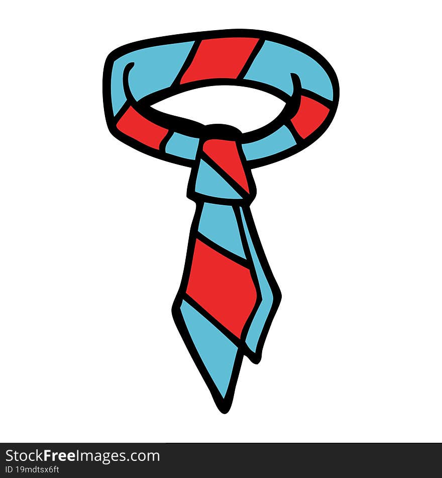 cartoon doodle office tie