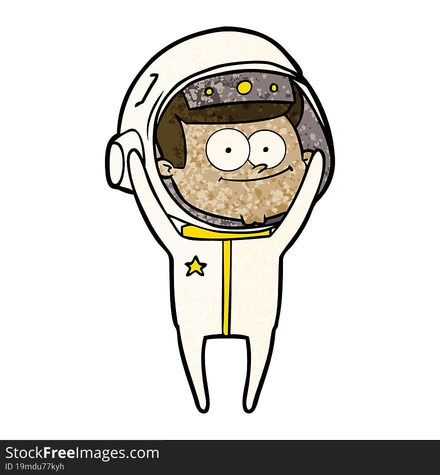 happy astronaut cartoon. happy astronaut cartoon