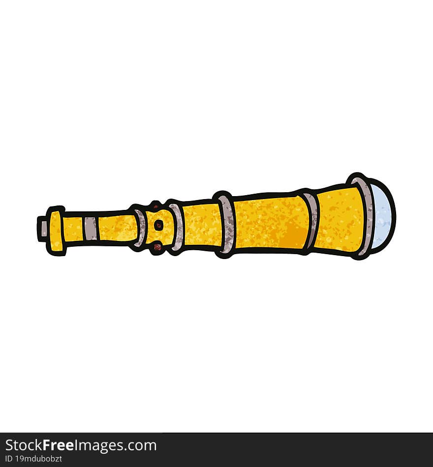 cartoon doodle telescope