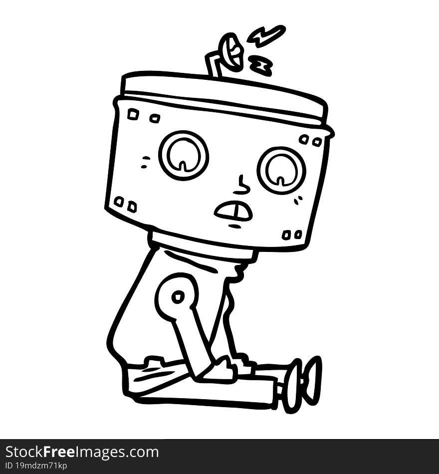 cartoon robot. cartoon robot