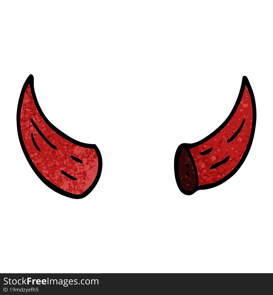 cartoon doodle of horns