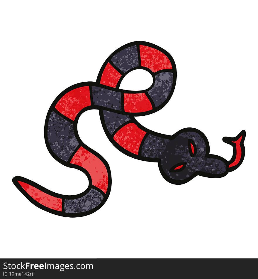 Cartoon Doodle Poisonous Snake