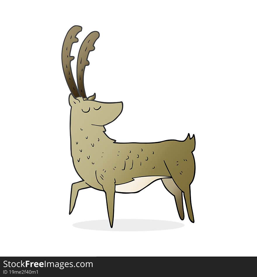 cartoon manly stag