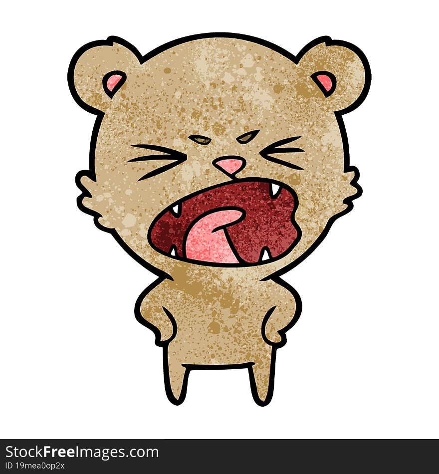 angry cartoon bear. angry cartoon bear