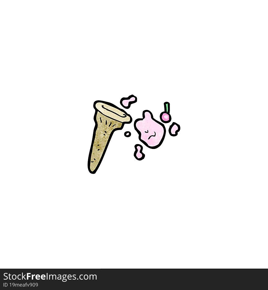 spilled ice cream cartoon