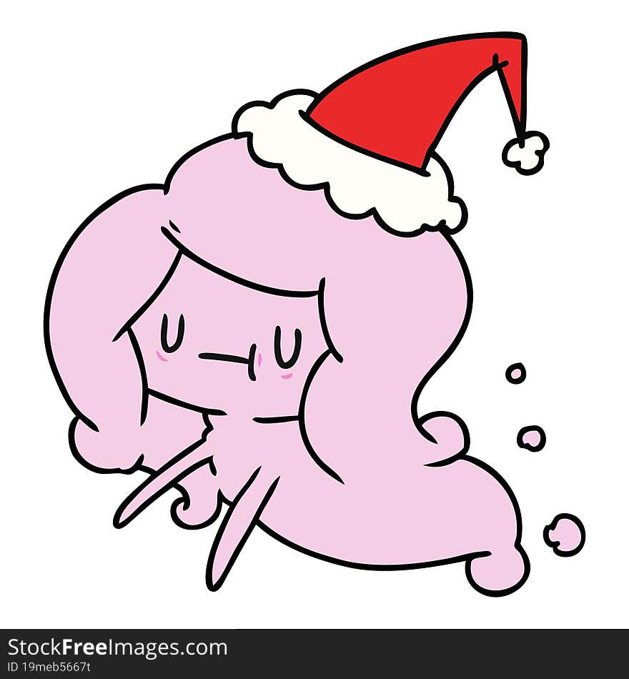 Christmas Cartoon Of Kawaii Ghost