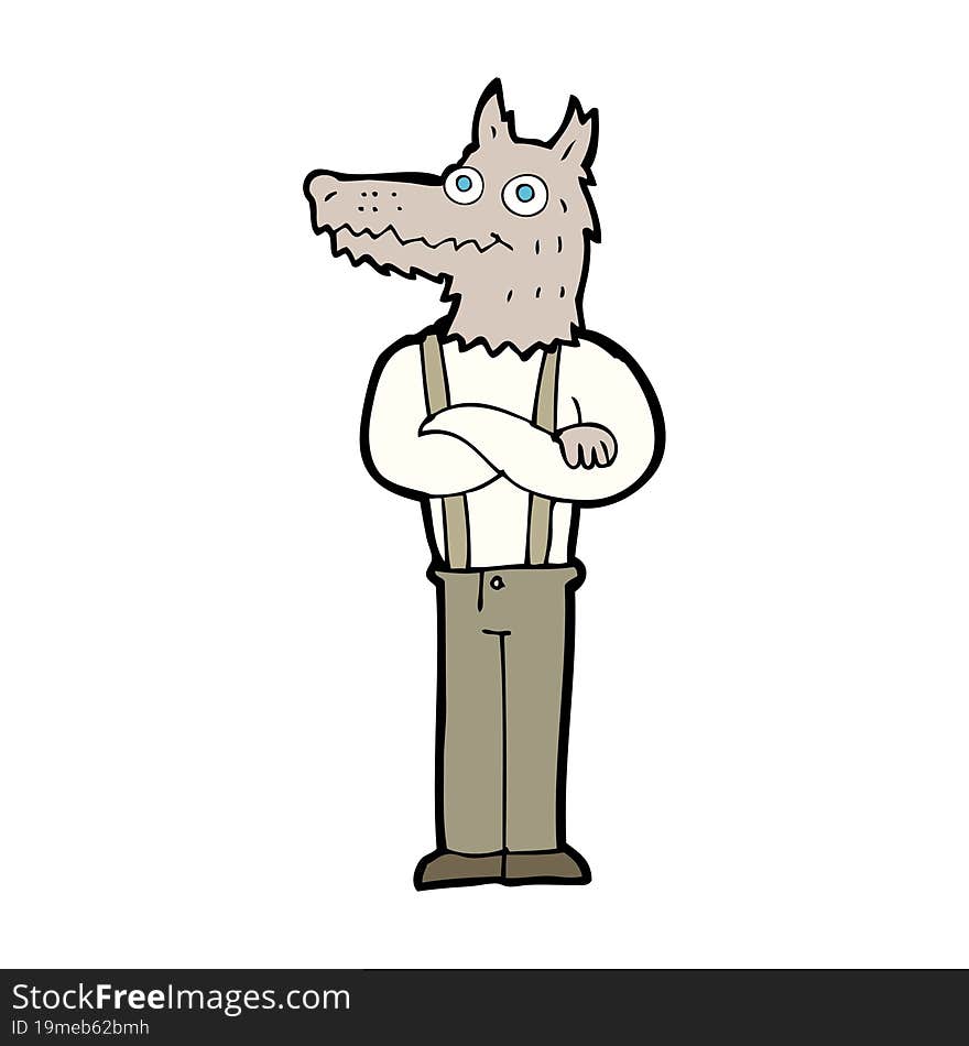 Cartoon Funny Werewolf