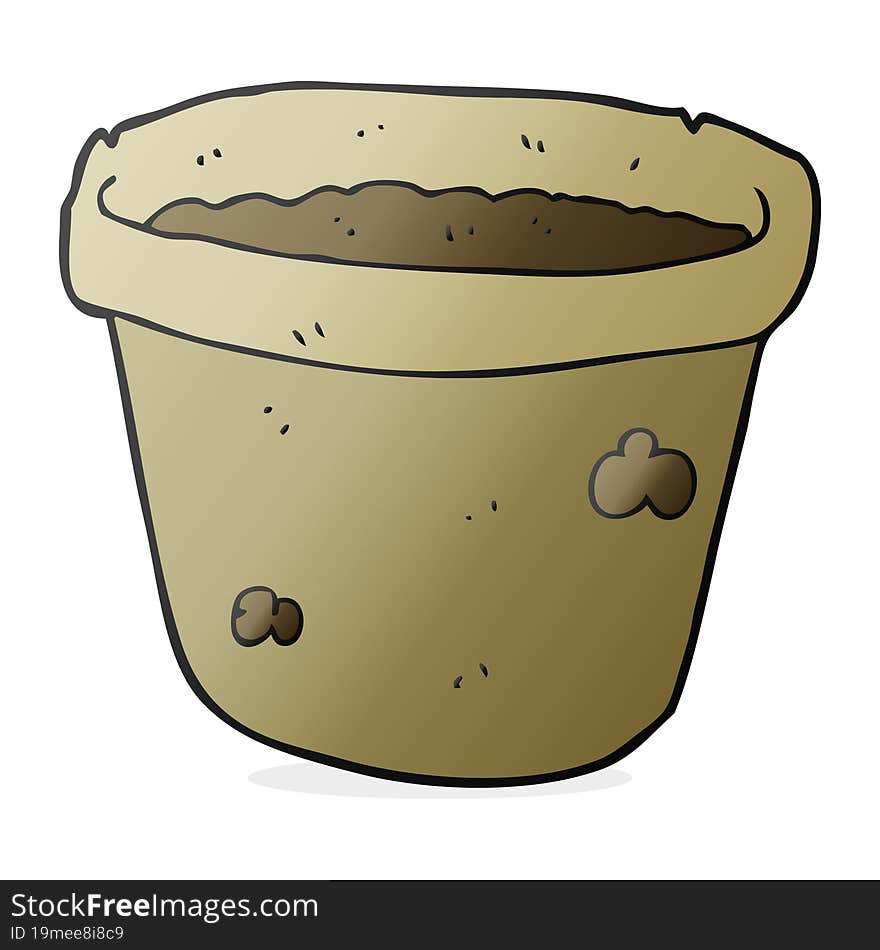 cartoon pot of earth