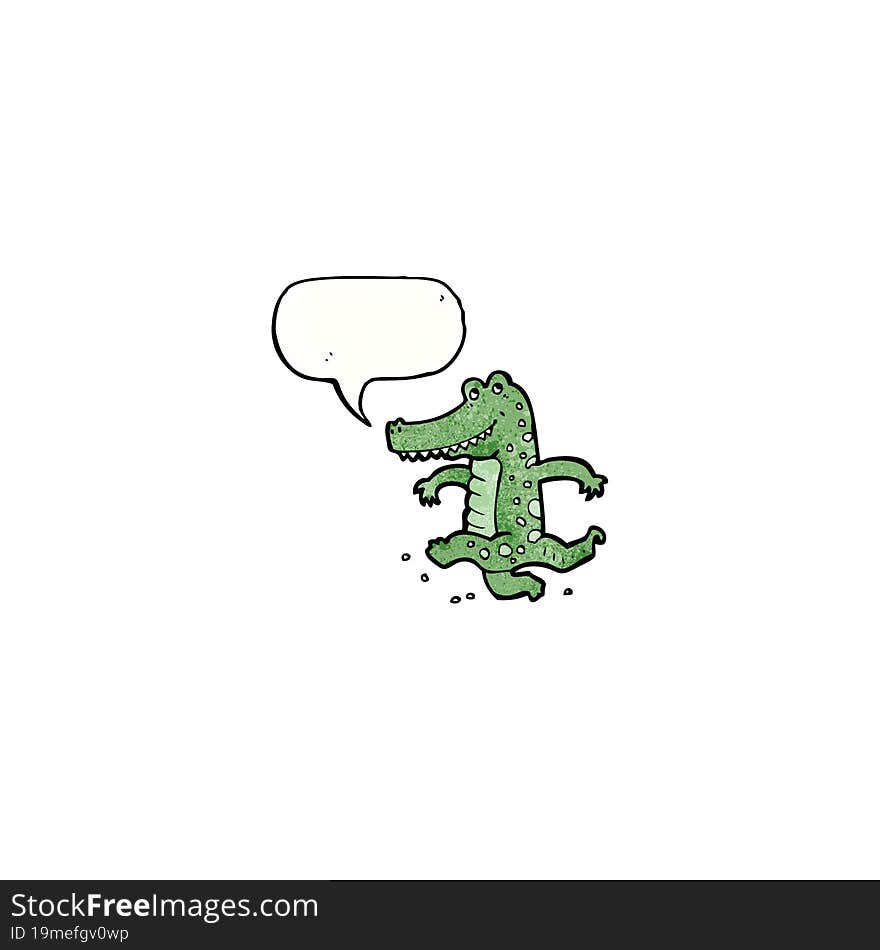 cartoon friendly crocodile