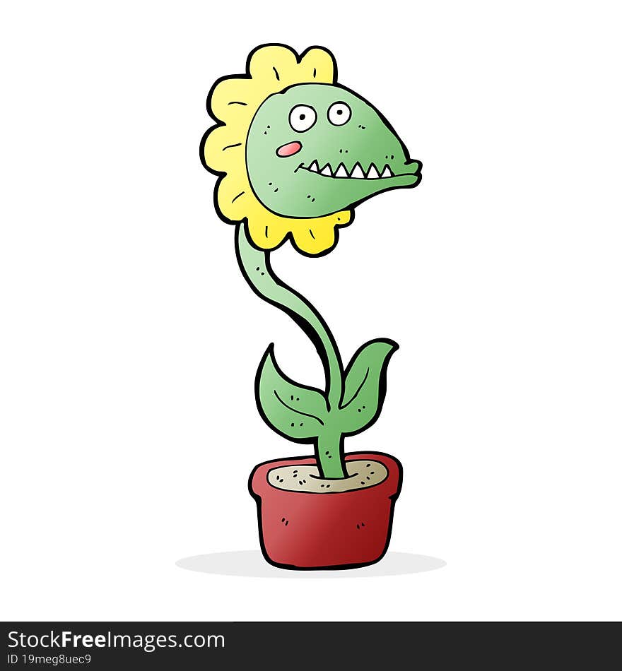 cartoon monster plant