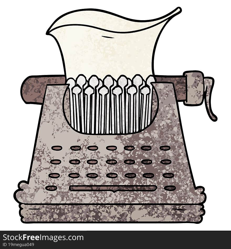 cartoon typewriter. cartoon typewriter