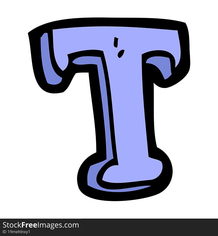 cartoon letter T