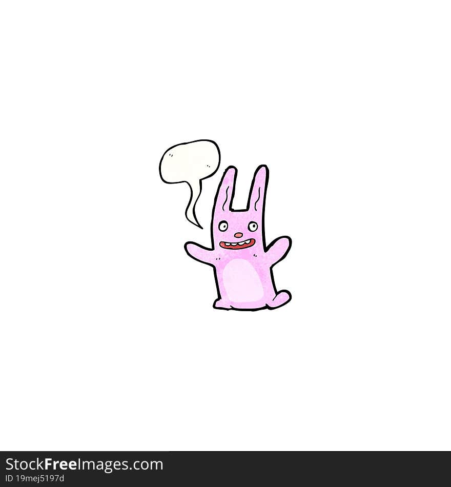 cartoon pink rabbit