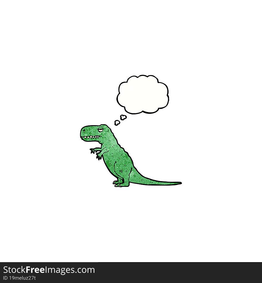 t-rex with thought bubble