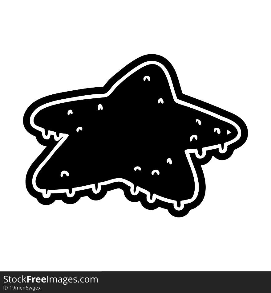 cartoon icon drawing of a star fish