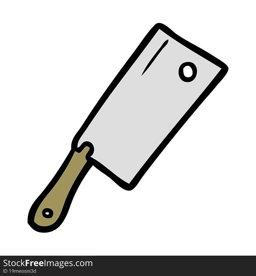 cartoon meat cleaver. cartoon meat cleaver