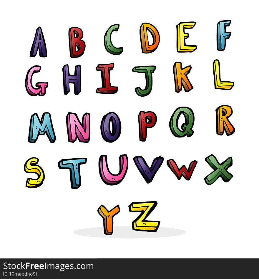 cartoon alphabet