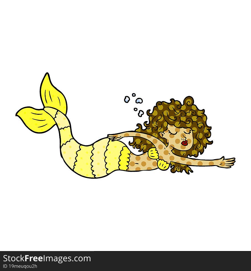 cartoon mermaid. cartoon mermaid