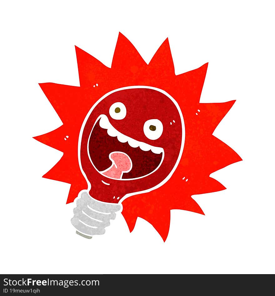 Cartoon Red Lightbulb