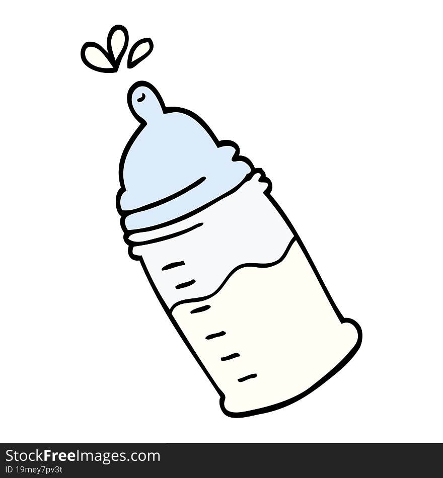 Cartoon Doodle Baby Bottle