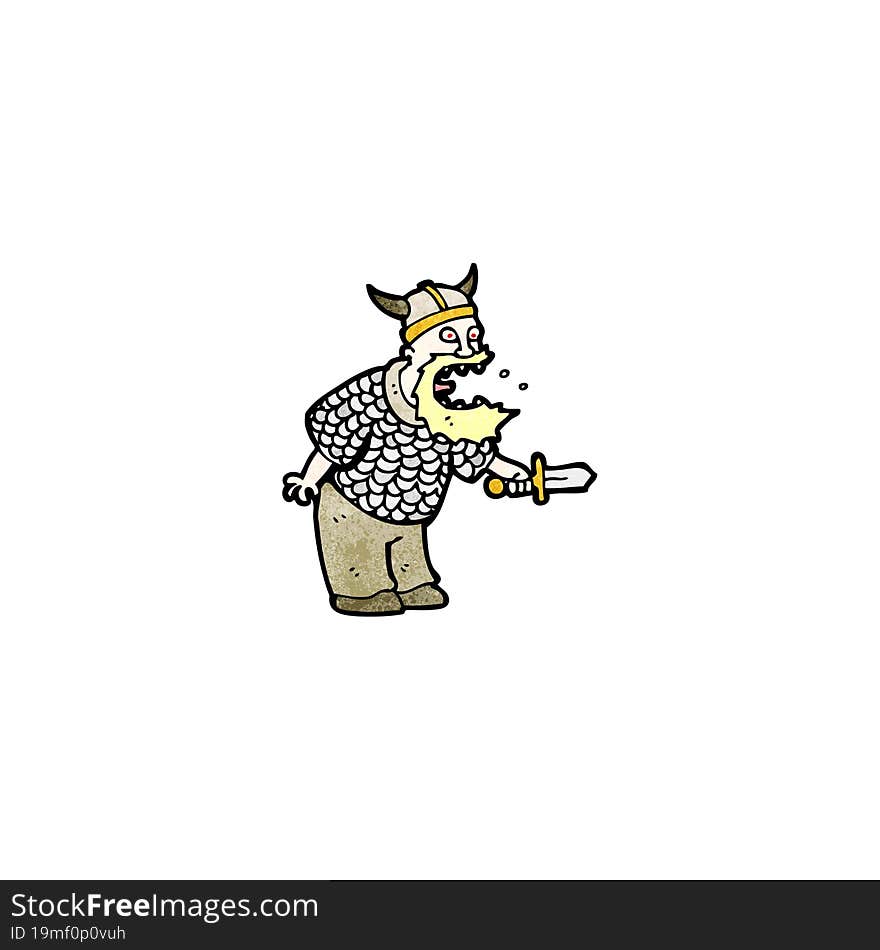 cartoon viking man