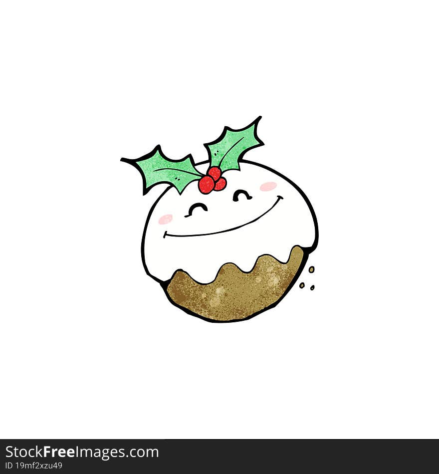 cartoon christmas pudding