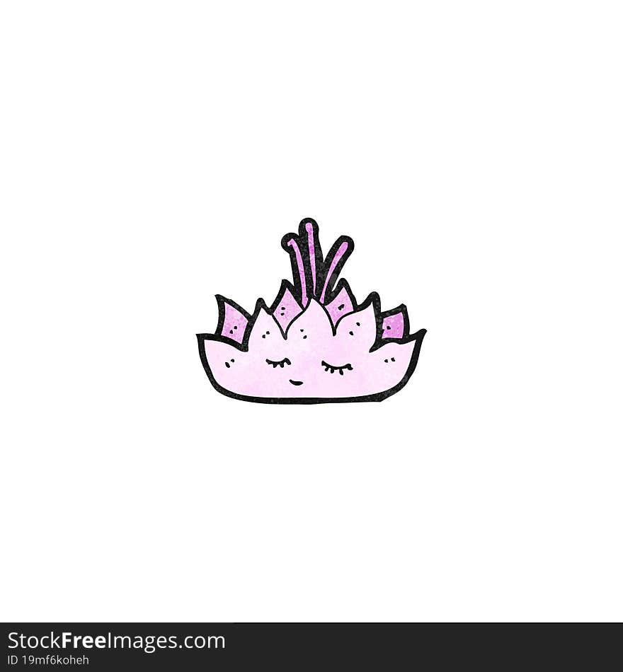 cartoon lotus flower