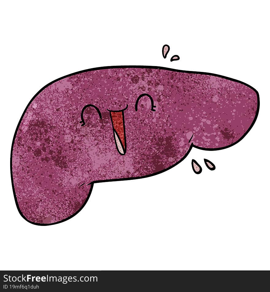 cartoon liver. cartoon liver