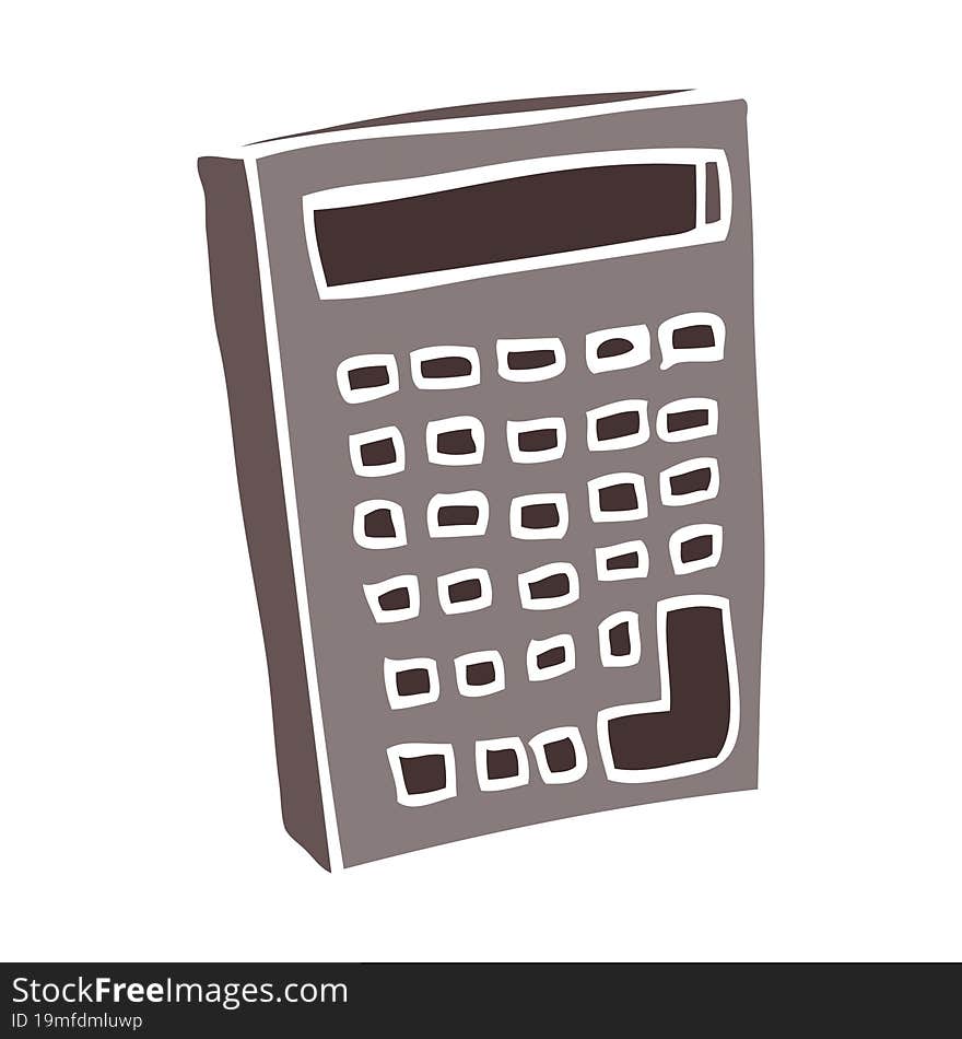 cartoon doodle of a calculator