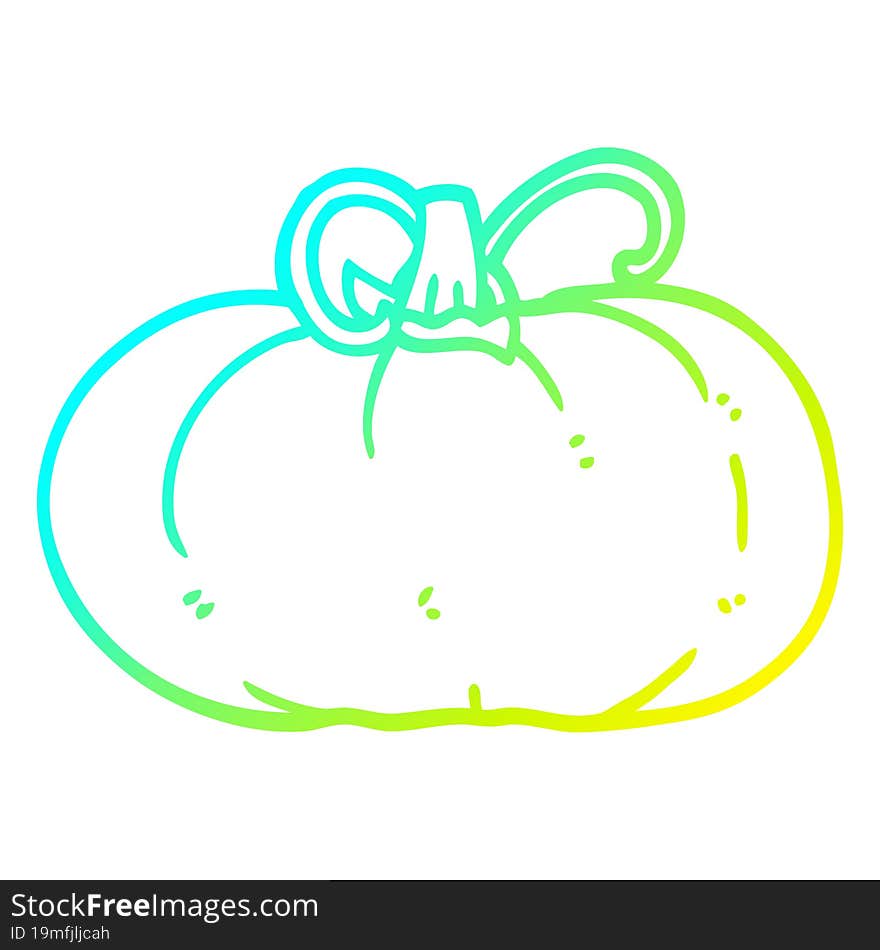 cold gradient line drawing cartoon winter squash