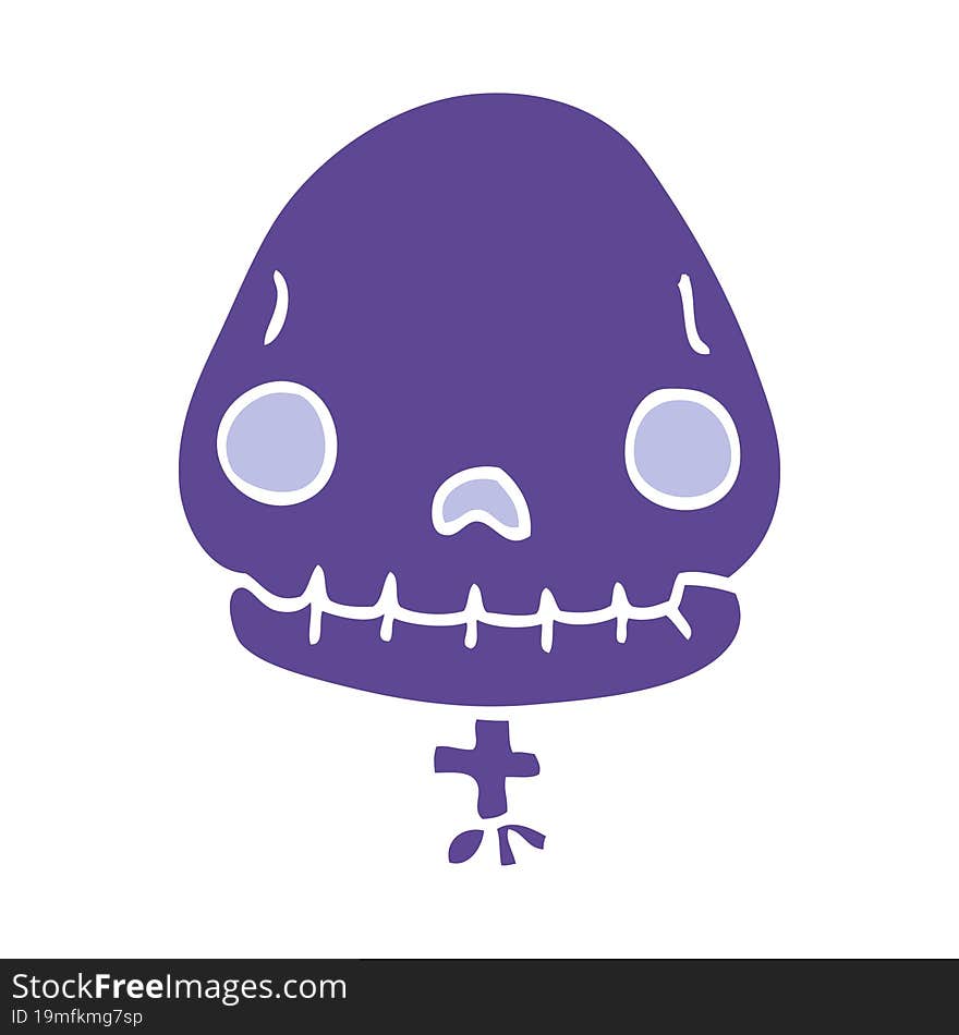 cartoon doodle halloween skull