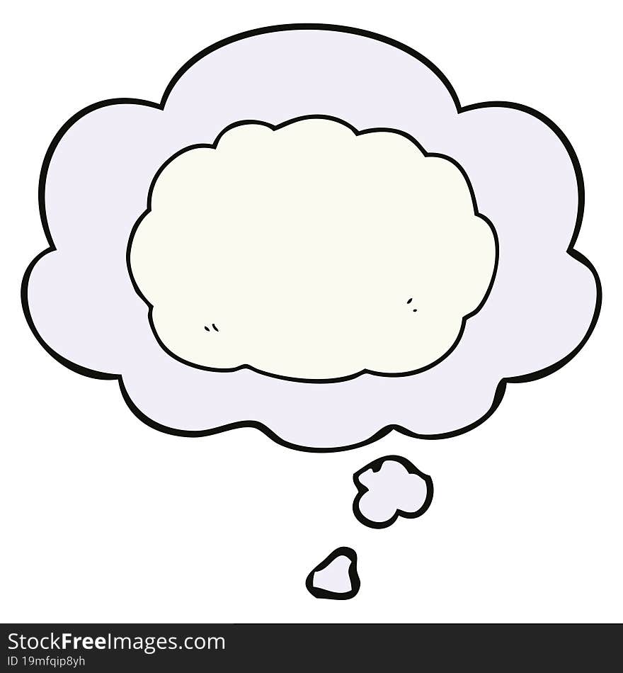 cartoon cloud and thought bubble