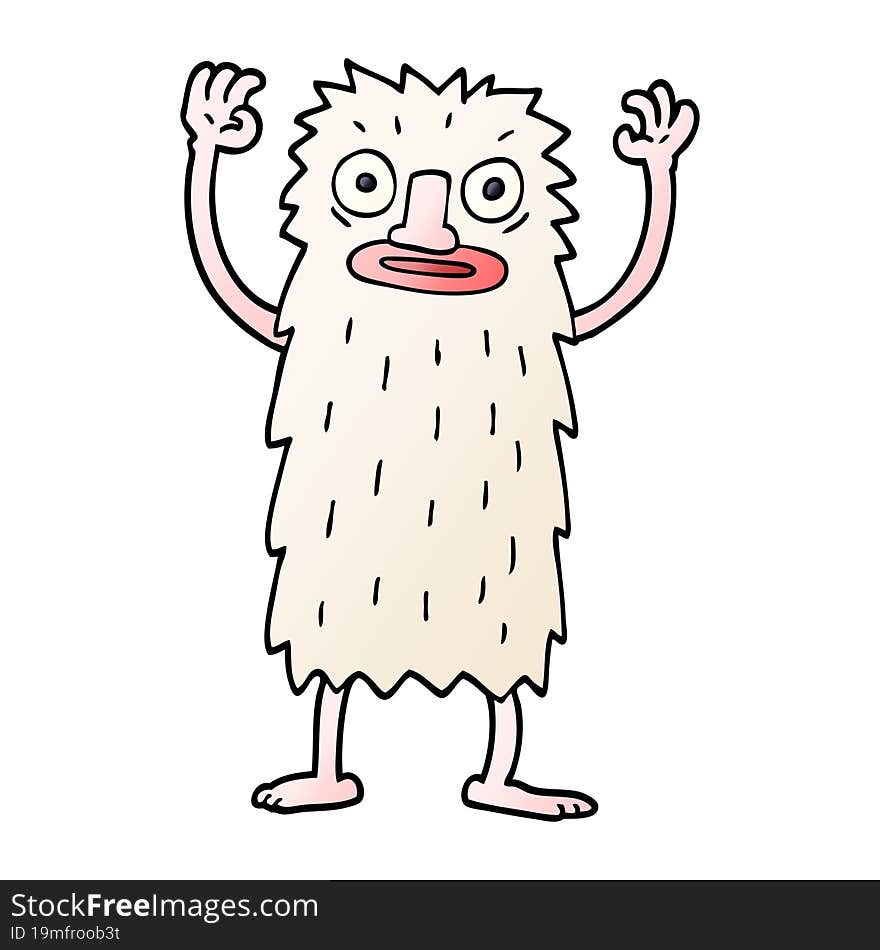 cartoon doodle yeti monster