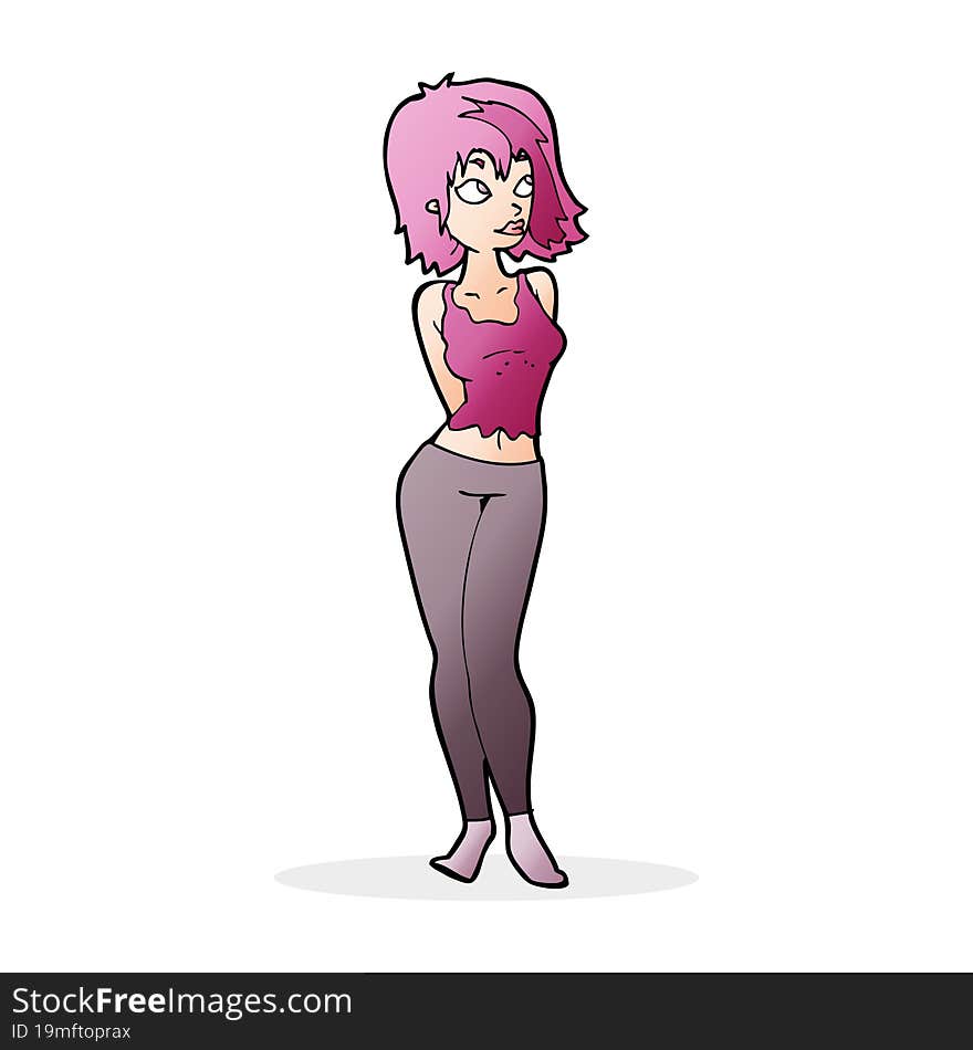 Cartoon Attractive Girl