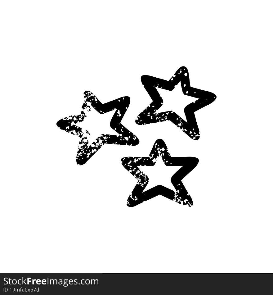 star shapes distressed icon