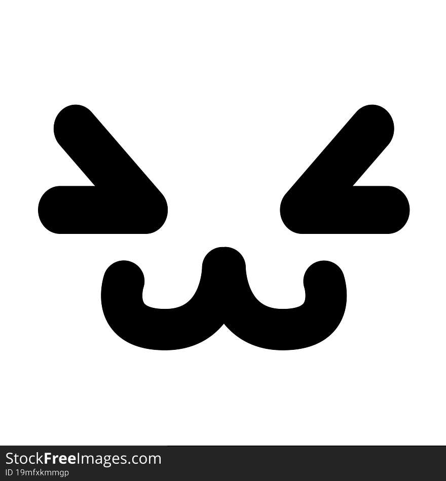 mean cat face icon