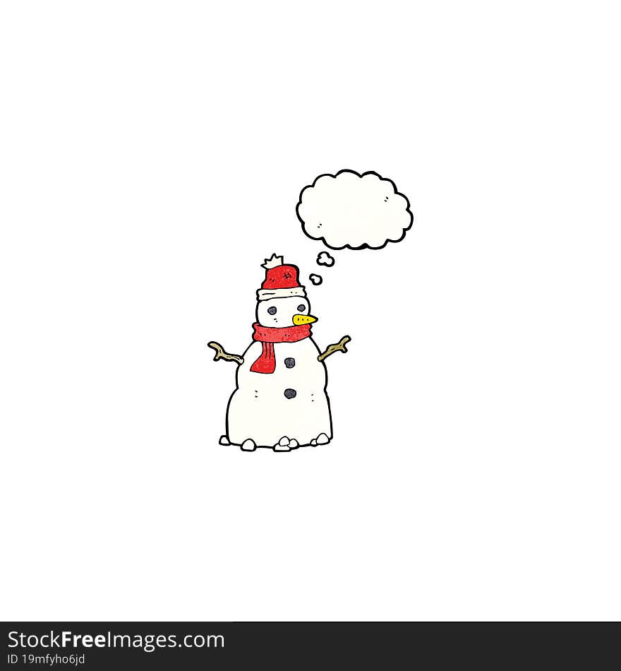 cartoon snowman