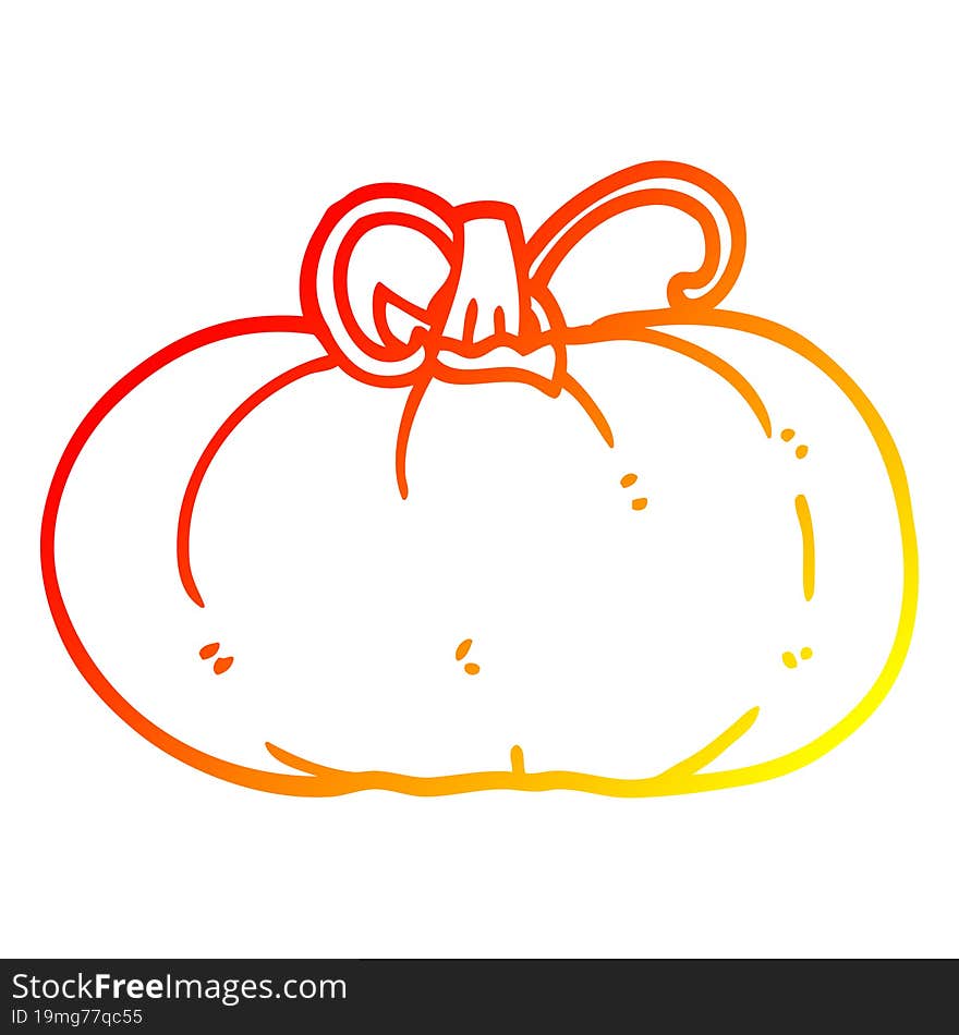 warm gradient line drawing cartoon winter squash