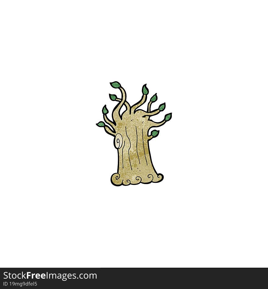 cartoon spooky tree