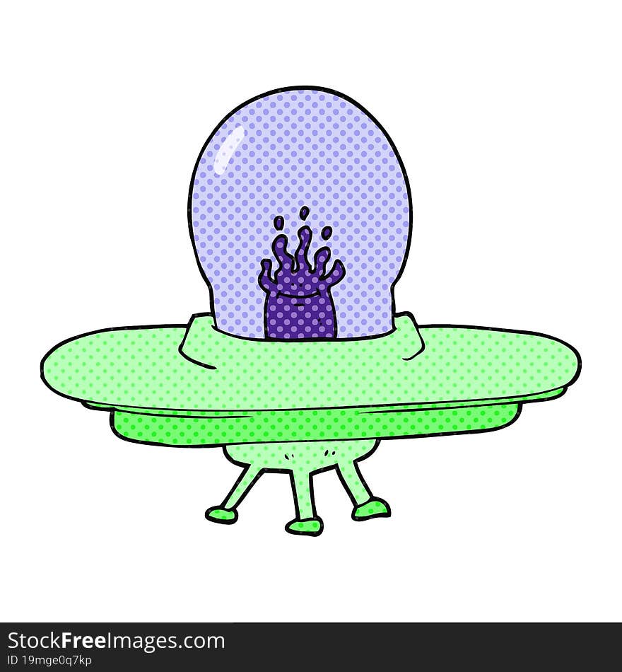 cartoon flying saucer