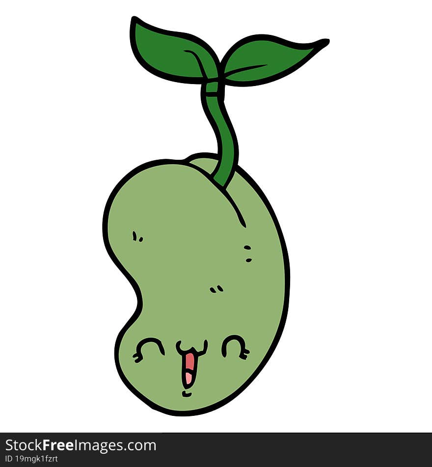 Cute Cartoon Seed Sprouting