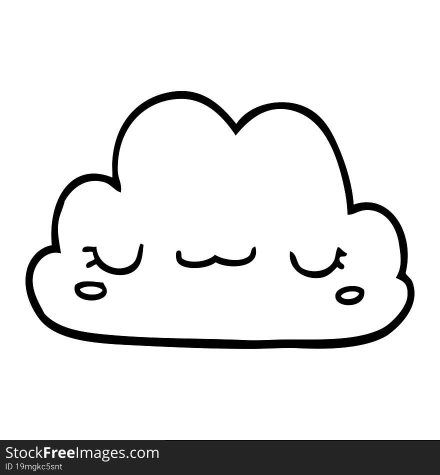 Cute Cartoon Cloud