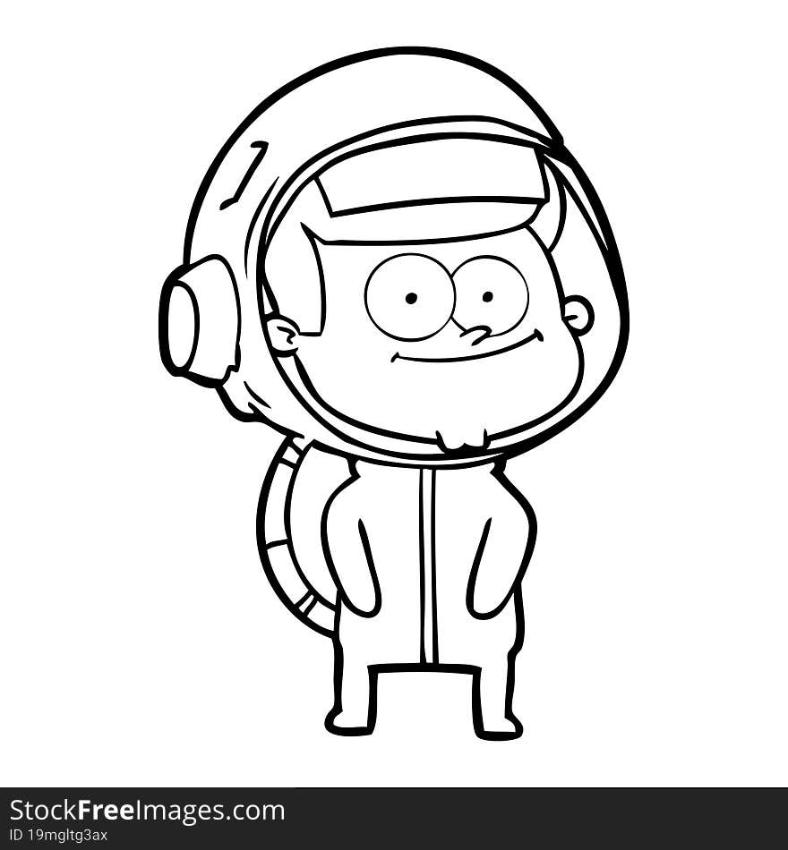 happy astronaut cartoon. happy astronaut cartoon