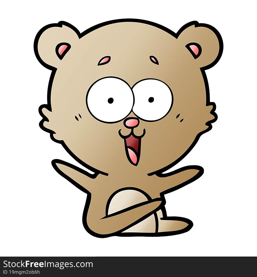 laughing teddy  bear cartoon. laughing teddy  bear cartoon