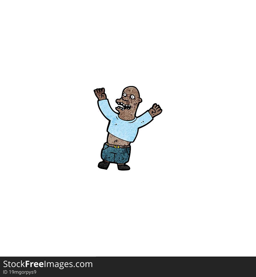 Cartoon Excited Man