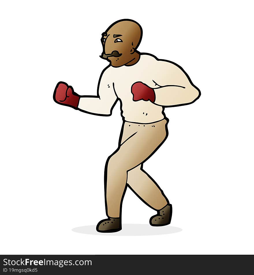 cartoon boxer