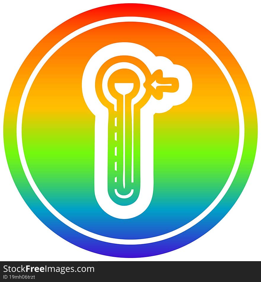 high temperature circular in rainbow spectrum